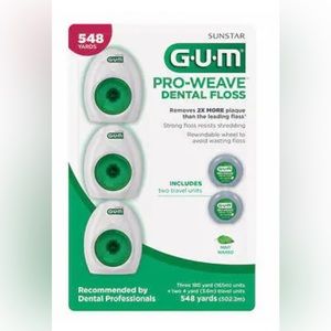 GUM Pro-Weave Dental Floss 3-180, 2-4 Yard Spools New